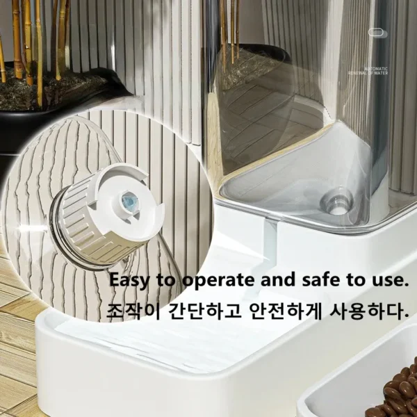 Automatic Transparent Dog & Cat Feeders with Water Dispenser Bowls - Image 5