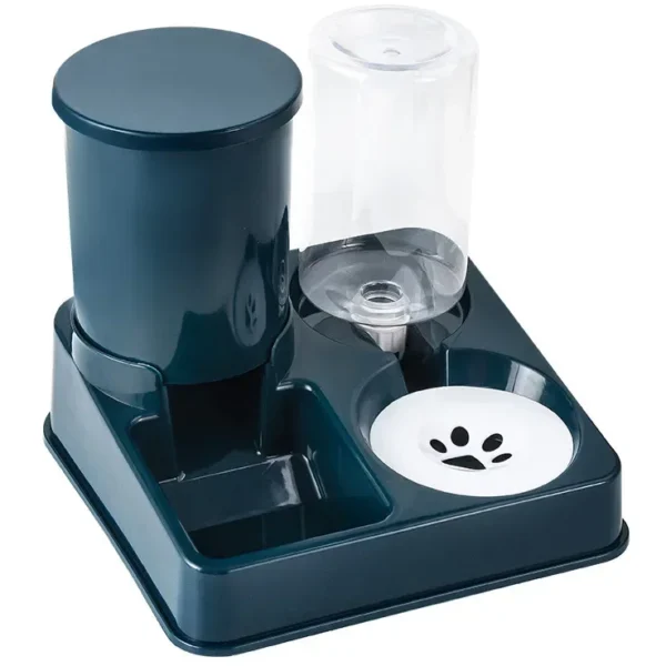 2-in-1 Dog & Cat Feeders: Automatic Tilted Food Bowl & Water Dispenser - Image 4