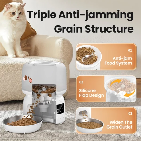 Dog & Cat Feeders Smart 3L WiFi Automatic Pet Food Dispenser Remote Control - Image 9