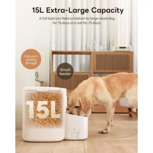 Large Capacity Dog & Cat Feeders with Automatic Timer Dispenser