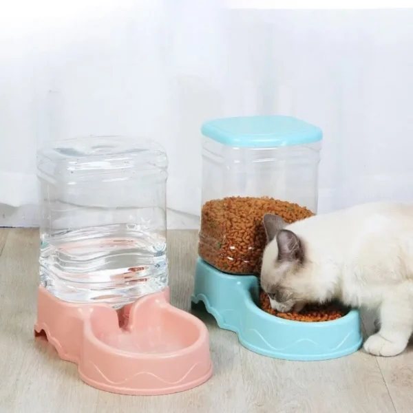3.8L Automatic Dog & Cat Feeders with Food Dispenser & Water Fountain - Image 4