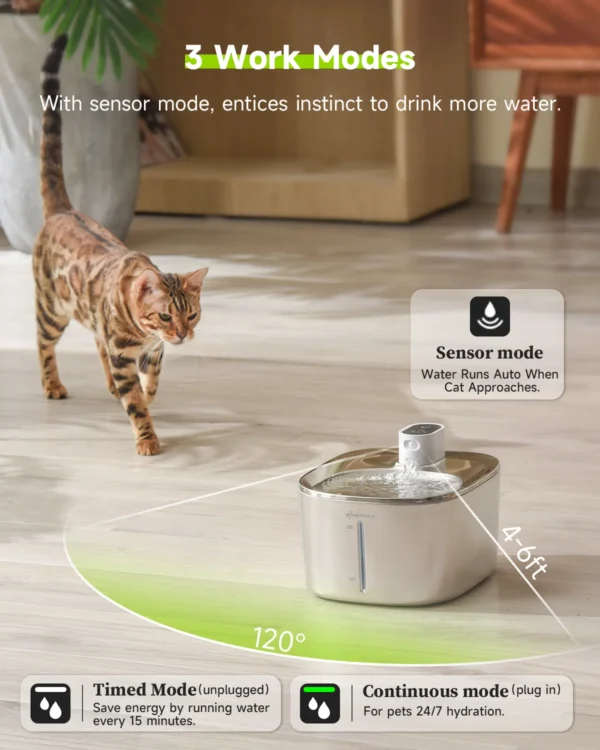 4L Wireless Dog & Cat Feeders: Automatic Sensor Water Fountain Dispenser - Image 4
