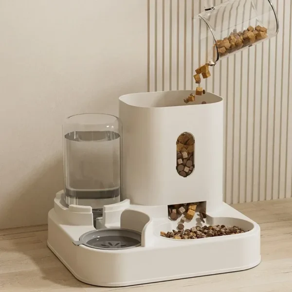 Large Capacity Dog & Cat Feeders with Water Fountain & Raised Stand - Image 3