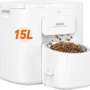 15L Automatic Dog & Cat Feeders with Timed Food Dispenser & Storage