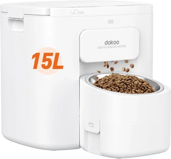 15L Automatic Dog & Cat Feeders with Timed Food Dispenser & Storage